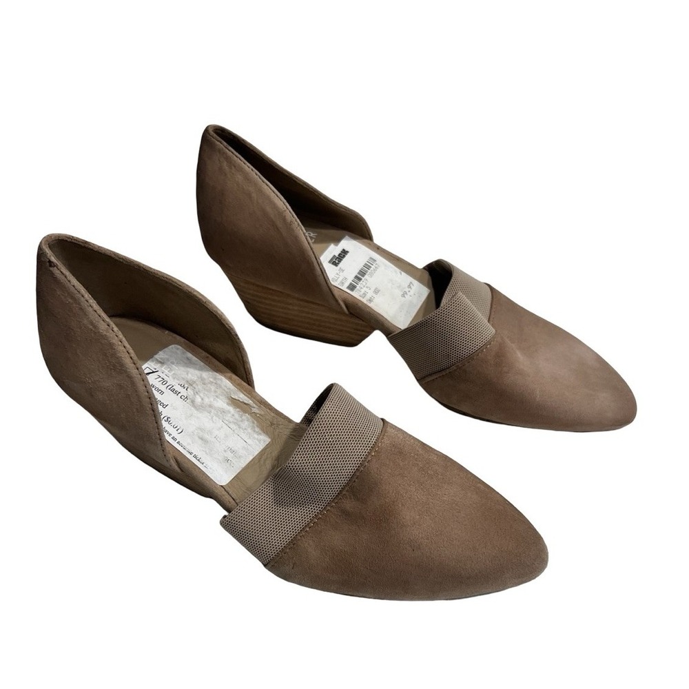 Eileen Fisher Womens Heels Size‎ 5 Suede Slip On Verio Cuoio